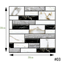 Load image into Gallery viewer, 3D PVC Sticker Covers Self Adhesive Tile Wall Sticker Home Decor For Kitchen Cupboard Bathroom Wallpaper Waterproof Wallpaper
