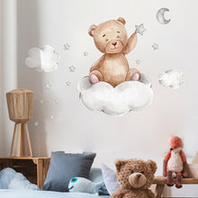 Load image into Gallery viewer, Moon Cloud Big Wall Stickers For Kids Rooms Boys Stars Large Wall Stickers For Children's Room Bear Bedroom Decoration
