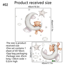 Load image into Gallery viewer, Moon Cloud Big Wall Stickers For Kids Rooms Boys Stars Large Wall Stickers For Children's Room Bear Bedroom Decoration
