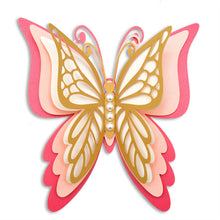 Load image into Gallery viewer, 3D Four-Layer Hollow Butterfly Wall Sticker Wedding Decoration Festival Home Decor Wallpaper Pearl Paper Butterflies Stickers
