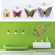 Load image into Gallery viewer, 12Pcs Luminous Double Layer 3D Butterfly Wall Stickers Home Room Decor Butterflies For Wedding Decoration Magnet Fridge Decals
