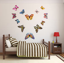 Load image into Gallery viewer, 12Pcs Luminous Double Layer 3D Butterfly Wall Stickers Home Room Decor Butterflies For Wedding Decoration Magnet Fridge Decals
