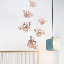 Load image into Gallery viewer, 12Pcs 3D Hollow Bee Wall Sticker For Home Decoration DIY Wall Stickers For Kids Rooms Party Wedding Decor
