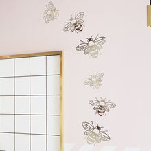 Load image into Gallery viewer, 12Pcs 3D Hollow Bee Wall Sticker For Home Decoration DIY Wall Stickers For Kids Rooms Party Wedding Decor
