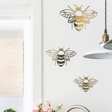 Load image into Gallery viewer, 12Pcs 3D Hollow Bee Wall Sticker For Home Decoration DIY Wall Stickers For Kids Rooms Party Wedding Decor
