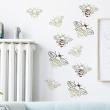 Load image into Gallery viewer, 12Pcs 3D Hollow Bee Wall Sticker For Home Decoration DIY Wall Stickers For Kids Rooms Party Wedding Decor

