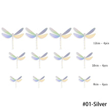 Load image into Gallery viewer, 12Pcs 3D Hollow Dragonfly Wall Sticker For Home Decoration DIY Wall Stickers For Kids Rooms Party Wedding Decor
