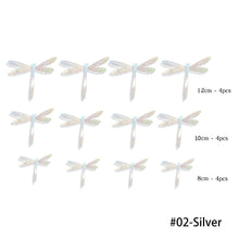 Load image into Gallery viewer, 12Pcs 3D Hollow Dragonfly Wall Sticker For Home Decoration DIY Wall Stickers For Kids Rooms Party Wedding Decor
