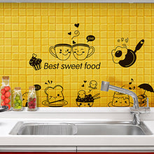 Load image into Gallery viewer, Kitchen Wall Stickers Coffee Sweet Food DIY Wall Art Decal Decoration Oven Dining Hall Wallpapers PVC Wall Decals/Adhesive
