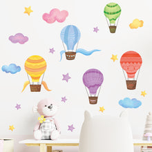 Load image into Gallery viewer, Cartoon Hot Air Balloon Wall Stickers Wall Decals Baby Nursery Home Decoration Kids Room Living Room Bedroom Home Decor Balloon Stickers
