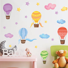 Load image into Gallery viewer, Cartoon Hot Air Balloon Wall Stickers Wall Decals Baby Nursery Home Decoration Kids Room Living Room Bedroom Home Decor Balloon Stickers
