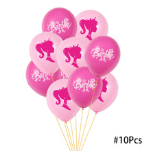 Load image into Gallery viewer, 12inch Princess Barbie Latex Balloon Kids Girls Happy Birthday Party Decoration Supplies Girls Party Needs Decor
