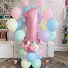 Load image into Gallery viewer, 63pcs Macaroon Latex balloons Candy Pink Ballons Set 1 2 3 4 5 6 7 8 9 Birthday Party Decorations Kids Baby Shower girl Unicorn
