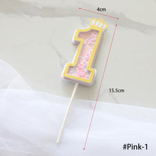 Load image into Gallery viewer, Happy birthday Number 0-9 Acrylic Cake Topper Resuable Topper Cupcake Dessert Party Decor Supplies
