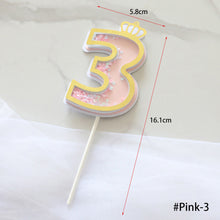 Load image into Gallery viewer, Happy birthday Number 0-9 Acrylic Cake Topper Resuable Topper Cupcake Dessert Party Decor Supplies

