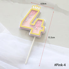 Load image into Gallery viewer, Happy birthday Number 0-9 Acrylic Cake Topper Resuable Topper Cupcake Dessert Party Decor Supplies
