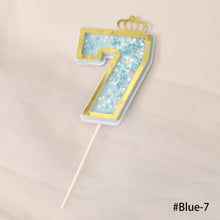 Load image into Gallery viewer, Happy birthday Number 0-9 Acrylic Cake Topper Resuable Topper Cupcake Dessert Party Decor Supplies
