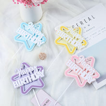 Load image into Gallery viewer, Multilayer Star Happy Birthday Cake Topper Cute Kids Cake Decor Party Decoration Supplies Cupcake Dessert Toppers Decor
