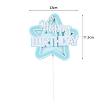 Load image into Gallery viewer, Multilayer Star Happy Birthday Cake Topper Cute Kids Cake Decor Party Decoration Supplies Cupcake Dessert Toppers Decor
