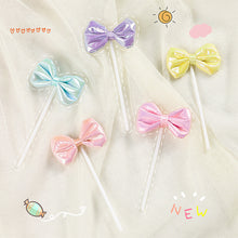 Load image into Gallery viewer, 3D Bowknot Happy Birthday Cake Topper Cute Kids Cake Decor Party Decoration Supplies Cupcake Dessert Toppers Decor
