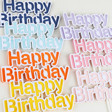 Load image into Gallery viewer, Happy Birthday Cake Topper Cute Kids Cake Decor Party Decoration Supplies Cupcake Dessert Toppers Decor
