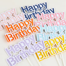 Load image into Gallery viewer, Happy Birthday Cake Topper Cute Kids Cake Decor Party Decoration Supplies Cupcake Dessert Toppers Decor
