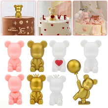 Load image into Gallery viewer, Love Bear Cake Topper Decoration INS Romantic Confession Bear Cute Violent Bear Birthday Backing Cake Decoration
