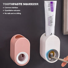 Load image into Gallery viewer, Automatic Toothpaste Dispenser Dust-Proof Toothpaste Holder Wall Mount without Punching Waterproof Toothpaste Squeezer Bathroom Accessories Set

