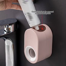 Load image into Gallery viewer, Automatic Toothpaste Dispenser Dust-Proof Toothpaste Holder Wall Mount without Punching Waterproof Toothpaste Squeezer Bathroom Accessories Set
