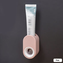 Load image into Gallery viewer, Automatic Toothpaste Dispenser Dust-Proof Toothpaste Holder Wall Mount without Punching Waterproof Toothpaste Squeezer Bathroom Accessories Set
