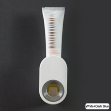 Load image into Gallery viewer, Automatic Toothpaste Dispenser Dust-Proof Toothpaste Holder Wall Mount without Punching Waterproof Toothpaste Squeezer Bathroom Accessories Set
