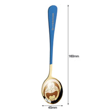 Load image into Gallery viewer, Gold Dinnerware Salad Spoon Soup Ladle 304 Stainless Steel Cutlery Serving Tea Spoons Colorful Round Head Spoon Coffee Mixing Spoon Kitchen Accessories
