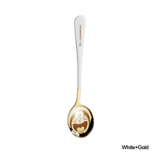 Load image into Gallery viewer, Gold Dinnerware Salad Spoon Soup Ladle 304 Stainless Steel Cutlery Serving Tea Spoons Colorful Round Head Spoon Coffee Mixing Spoon Kitchen Accessories
