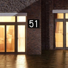 Load image into Gallery viewer, Solar Powered LED Light 0-9 House Door Number Outdoor Address Sign Plate Street Doorplate Wall Lamp Digital Flat Number
