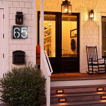 Load image into Gallery viewer, Solar Powered LED Light 0-9 House Door Number Outdoor Address Sign Plate Street Doorplate Wall Lamp Digital Flat Number
