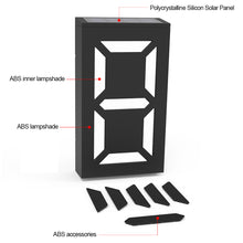 Load image into Gallery viewer, Solar Powered LED Light House Door Number Outdoor Address Sign Plate Street Doorplate Wall Lamp Digital Flat Number
