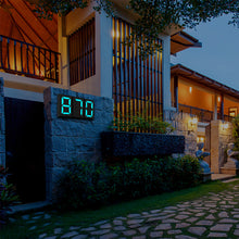 Load image into Gallery viewer, Solar Powered LED Light House Door Number Outdoor Address Sign Plate Street Doorplate Wall Lamp Digital Flat Number
