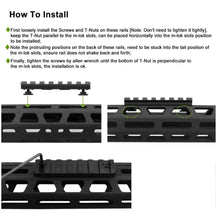 Load image into Gallery viewer, 5 7 9 11 13 Slots Mlok Side Rail System M-lok Picatinny Rail Tactical 21mm Rifle Scope Mount Aluminum Rails Section Adapter
