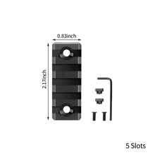 Load image into Gallery viewer, 5 7 9 11 13 Slots Mlok Side Rail System M-lok Picatinny Rail Tactical 21mm Rifle Scope Mount Aluminum Rails Section Adapter
