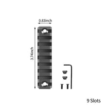 Load image into Gallery viewer, 5 7 9 11 13 Slots Mlok Side Rail System M-lok Picatinny Rail Tactical 21mm Rifle Scope Mount Aluminum Rails Section Adapter
