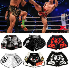 Load image into Gallery viewer, Kickboxing Fight Grappling Shorts Breathable loose Printing Muay Thai Pants MMA Boxing Shorts Clothing Sanda Fight Grappling
