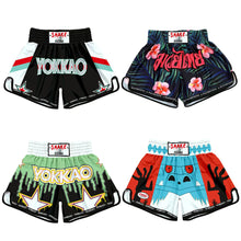 Load image into Gallery viewer, Breathable loose Printing Muay Thai Pants Kickboxing Fight Grappling Short MMA Boxing Shorts Clothing Sanda Fight Grappling
