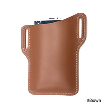 Load image into Gallery viewer, Men Travel Camping Bags Phone Case Holster Cellphone Loop Holster Belt Waist Bag Props Leather Purse Phone Wallet Running Pouch
