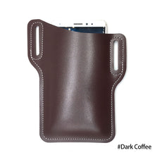 Load image into Gallery viewer, Men Travel Camping Bags Phone Case Holster Cellphone Loop Holster Belt Waist Bag Props Leather Purse Phone Wallet Running Pouch
