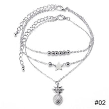 Load image into Gallery viewer, Personalized Retro Thick Chain Bracelet Anklet Set Alloy Multilayer Bracelet Anklet Jewelry Accessories for Women
