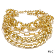Load image into Gallery viewer, Personalized Retro Thick Chain Bracelet Anklet Set Alloy Multilayer Bracelet Anklet Jewelry Accessories for Women
