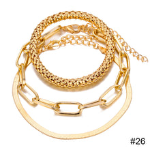 Load image into Gallery viewer, Personalized Retro Thick Chain Bracelet Anklet Set Alloy Multilayer Bracelet Anklet Jewelry Accessories for Women

