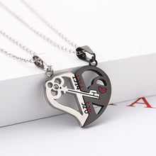 Load image into Gallery viewer, Fashion Simple Key Stitching Pendant Couple Necklace Niche Design Love Necklace Jewelry Accessories for Couple
