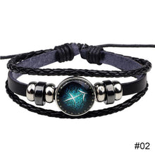 Load image into Gallery viewer, Twelve Luminous Constellation Bracelet Alloy Multilayer Braided Punk Bracelet Jewelry Accessories for Women Men
