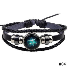 Load image into Gallery viewer, Twelve Luminous Constellation Bracelet Alloy Multilayer Braided Punk Bracelet Jewelry Accessories for Women Men
